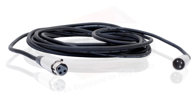 XLR Microphone Cable by FAT TOAD - 20ft Professional Pro Audio Mic Cord Extension Patch with Male to Female Lo-Z Connector - 24 AWG Wire & Balanced