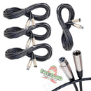 Microphone Cables by FAT TOAD - (4 Pack) 20ft Pro Audio XLR Mic Cord Patch Extension with Female & Male Connector - 24 AWG Shielded Wire & Balanced