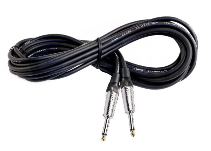 Guitar Cables (10 Pack) Instrument Cord by FAT TOAD | 24 AWG Patch Conductor for Electric Guitar, Bass, Amplifier, Speaker, Keyboard & Recording Studio | Shielded 20FT 1/4 Inch Gold Straight-End Wires