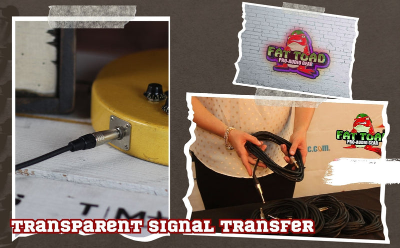 20FT Guitar Cords (24-Pack) by FAT TOAD - 24 AWG Instrument Cables for Electric Guitar, Bass, Amplifier, Speaker & Keyboard - Shielded 1/4-Inch Gold Straight-End Wires