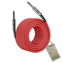1/4" to 1/4 Speaker Cable by FAT TOAD - 50ft Professional Pro Audio Red DJ Speaker PA Patch Cord Quarter inch Male Jack - 12 AWG Gauge Wire for Studio