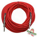 1/4" to 1/4 Speaker Cable by FAT TOAD - 50ft Professional Pro Audio Red DJ Speaker PA Patch Cord Quarter inch Male Jack - 12 AWG Gauge Wire for Studio