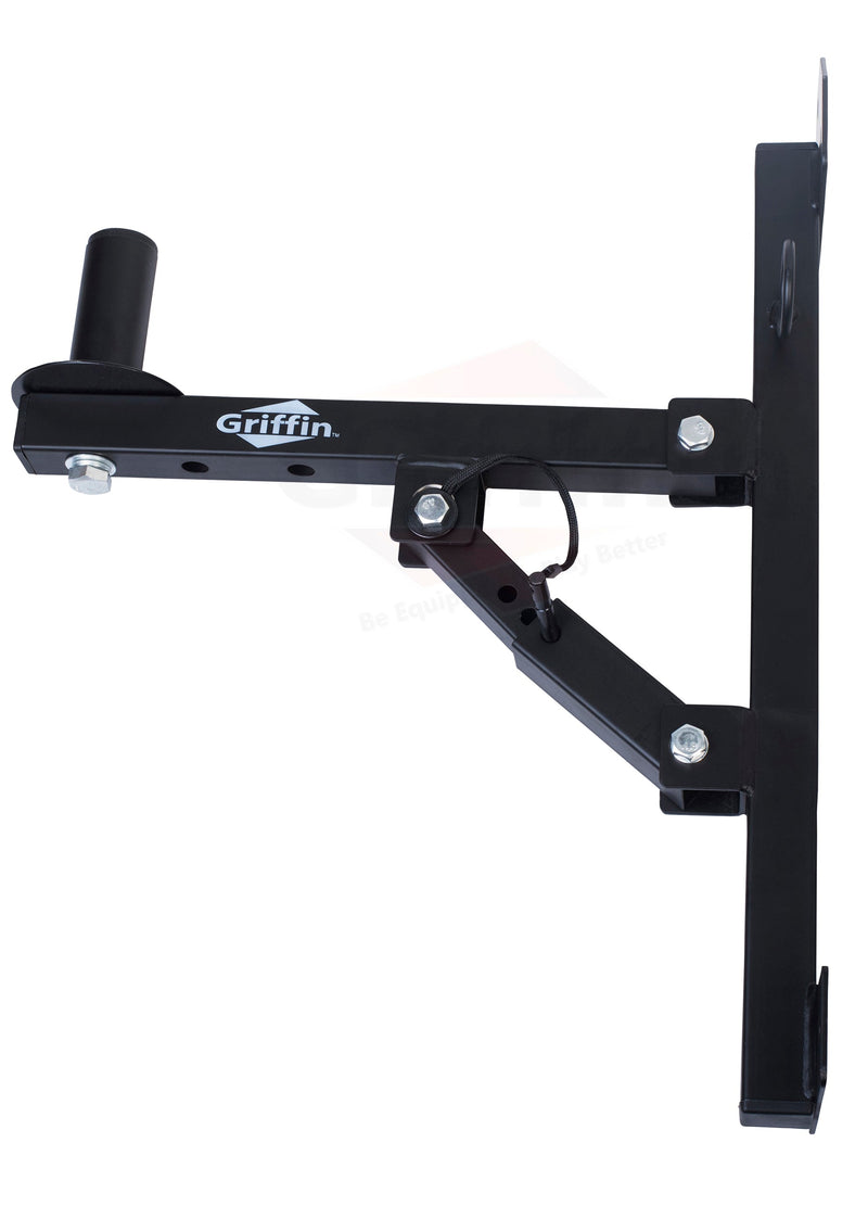 Wall Mount Brackets for PA Speakers (4 PACK) by GRIFFIN - Securing Locking Pin & 3-Level Tilt Adjustments - All-Steel DJ Studio Monitor Stands with 35mm Pole Holder for Pro-Audio