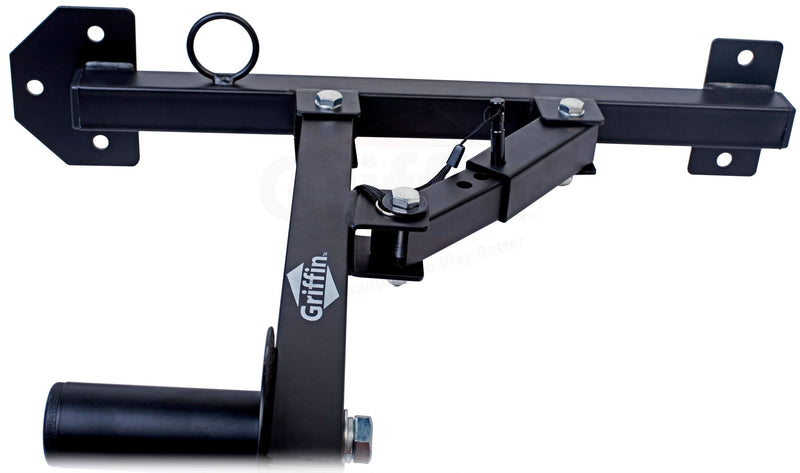 Wall Mount Brackets for PA Speakers (4 PACK) by GRIFFIN - Securing Locking Pin & 3-Level Tilt Adjustments - All-Steel DJ Studio Monitor Stands with 35mm Pole Holder for Pro-Audio