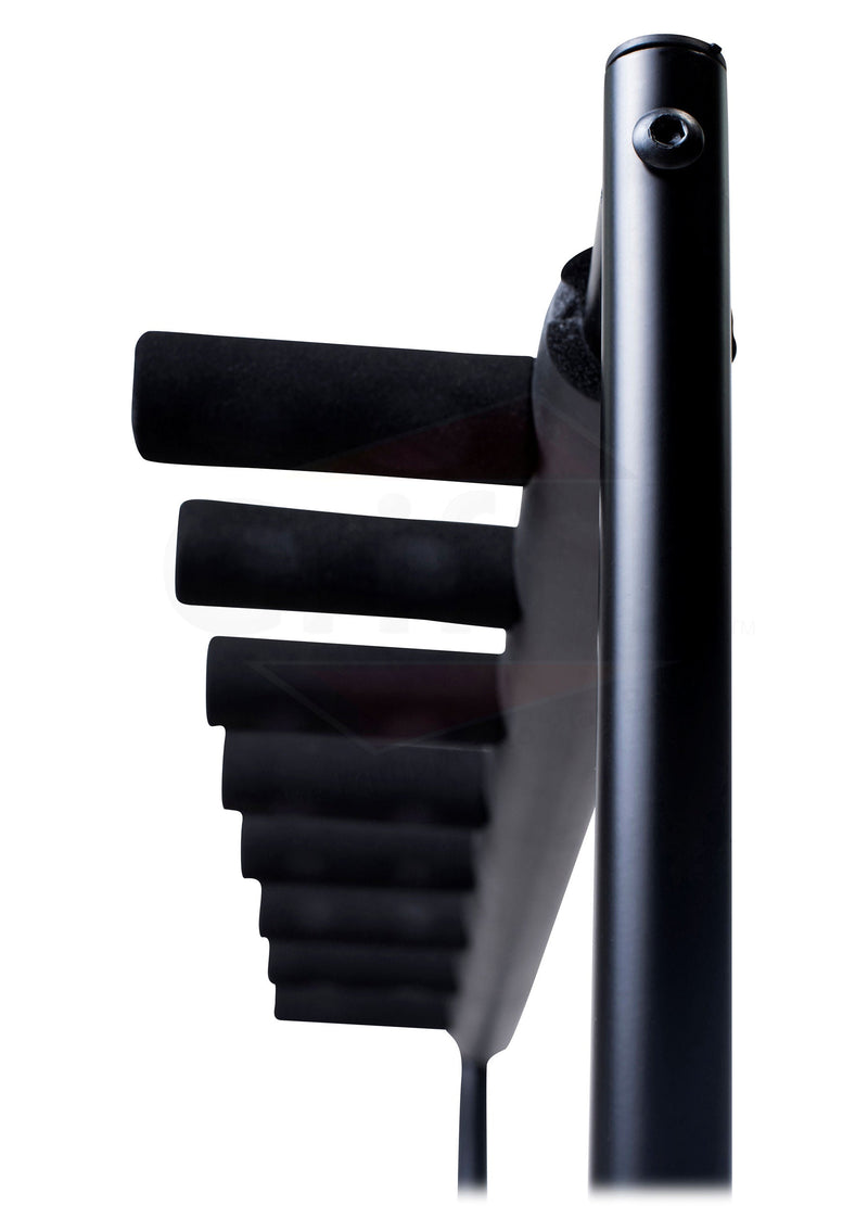 Five Guitar Rack Stand by GRIFFIN | Holder for 5 Guitars & Folds Up For Easy Transport | Neoprene Tubing Accessories | Ideal For Music Bands, Recording Studios, Schools, Stage Performers & Artists