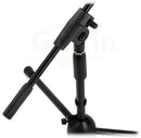 Short Microphone Stand with Boom Arm by GRIFFIN - Low Profile Tripod Mic Stand Mount for Kick Bass Drum, Studio Desktop Singing Recording, Guitar Amp