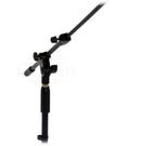 Low-Profile Microphone Stand (2 PACK) by GRIFFIN - Short Tripod Mic Stand Mount with Boom Arm for Kick Bass Drum, Studio Desktop Recording, Singing & Guitar Amplifiers - Small Height Telescoping Holder