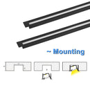 AP42 8 ft Aluminum Channel 10 Pack LED Strip Light Cover End Caps