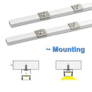 AP46M Rectangular Rail 8 ft Aluminum Channel 10 Pack LED Strip Light Cover End Caps
