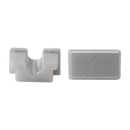 EC44 Rectangular Shaped Plastic End Caps Aluminum Channel Rail Led