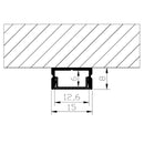 AP46M Rectangular Rail 8 ft Aluminum Channel 10 Pack LED Strip Light Cover End Caps