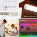 AP59 Corner 8 ft Aluminum Channel 10 Pack LED Strip Light Cover End Caps