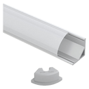 AP59 Corner 8 ft Aluminum Channel 10 Pack LED Strip Light Cover End Caps