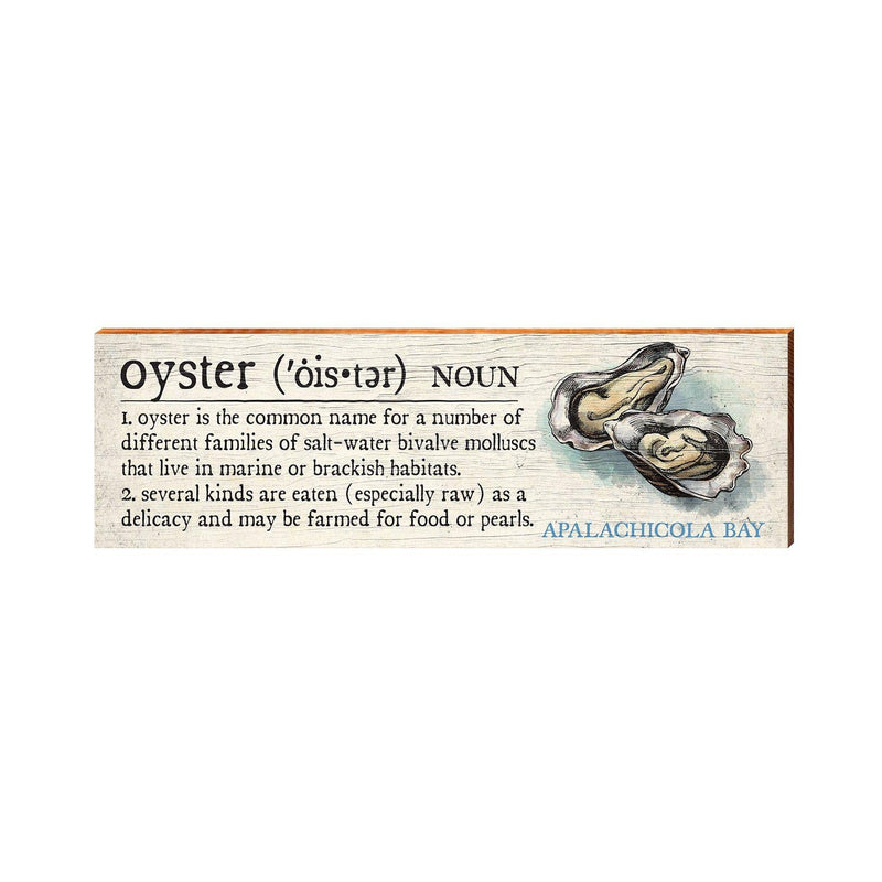 Oyster Apalachicola Bay Definition | Wall Art Print on Real Wood