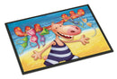 Moose on the Beach Doormat Indoor Outdoor 24H X 36W Front Door Mat Rugs for Entryway, Non Slip Washable Low Pile,