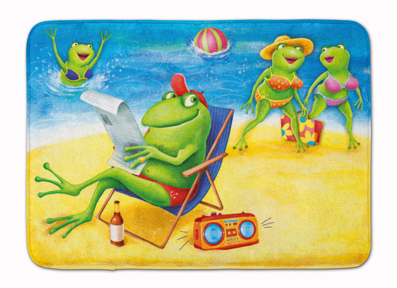 Frogs on the Beach Machine Washable Memory Foam Mat APH0080RUG