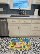 Party Pigs on the Beach Memory Foam Kitchen Mat Machine Washable Anti-Fatigue Cushion Comfort Bath or Kitchen Rug