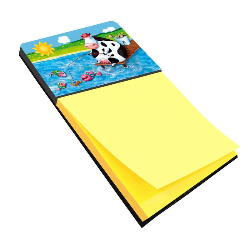 Cow Fishing off of a Pier Sticky Note Holder APH0085SN