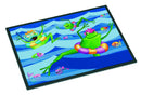 Frogs Swimming Doormat Indoor Outdoor 24H X 36W Front Door Mat Rugs for Entryway, Non Slip Washable Low Pile,