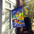 Teddy Bears Swimming and Diving House Flag 28x40 Porch Sleeve Pole Decorative Outside Yard Banner Artwork Wall Hanging, Polyester