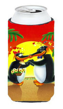 In Love Valentine's Day Penguins Tall Boy Hugger Can Cooler Sleeve Machine Washable Drink Collapsible Insulator Beverage Insulated Holder