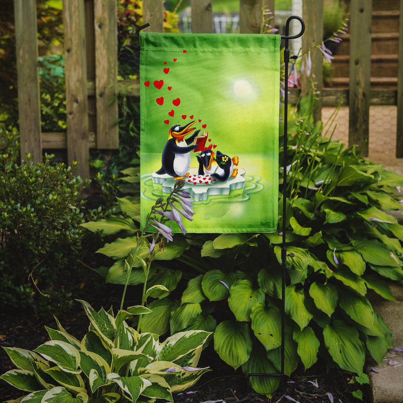 My Love Song Penguins Flag Garden Size