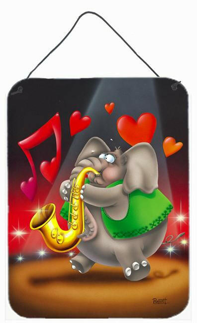 Elephant playing the Saxaphone Wall or Door Hanging Prints APH0250DS1216