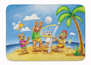 Bears Playing Volleyball Memory Foam Kitchen Mat Machine Washable Anti-Fatigue Cushion Comfort Bath or Kitchen Rug