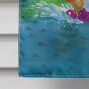 Teddy Bear Water Skiing House Flag 28x40 Porch Sleeve Pole Decorative Outside Yard Banner Artwork Wall Hanging, Polyester