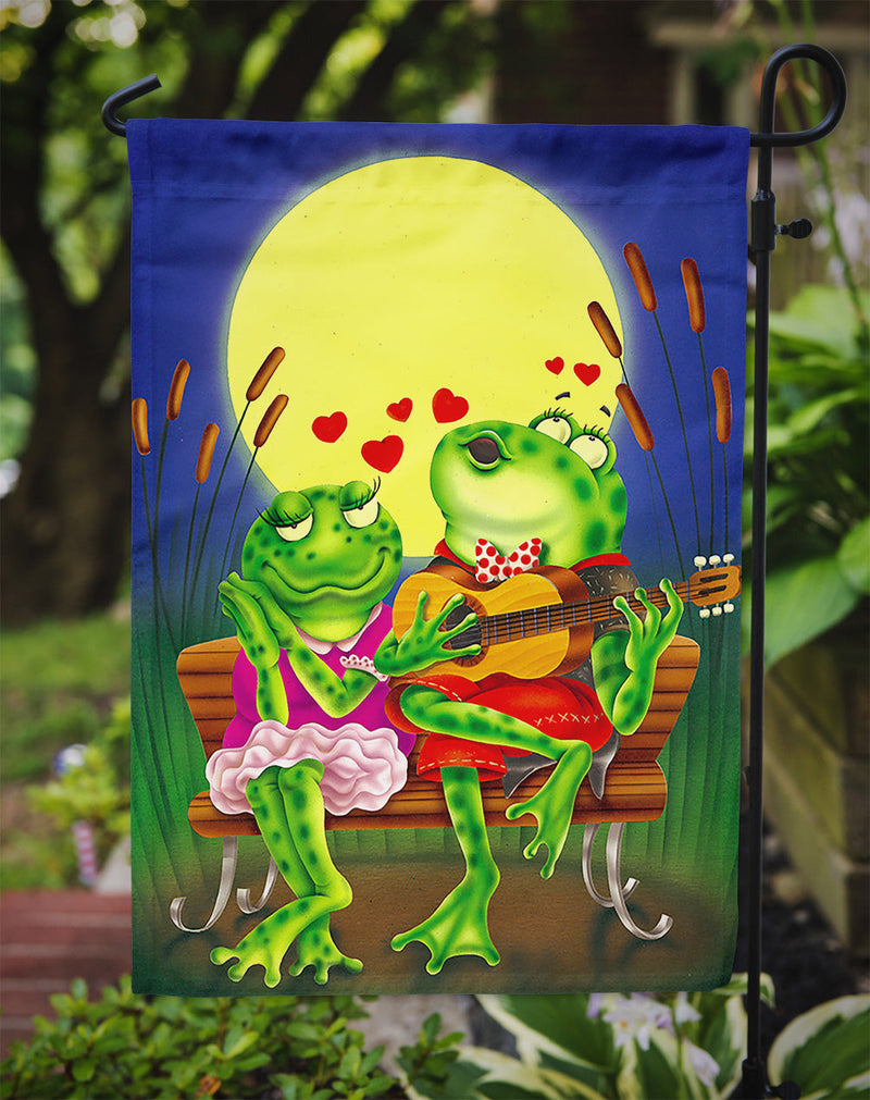 Frog Love Songs Garden Flag - Outdoor Decorative Yard Flag