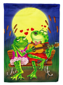Frog Love Songs Garden Flag - Outdoor Decorative Yard Flag