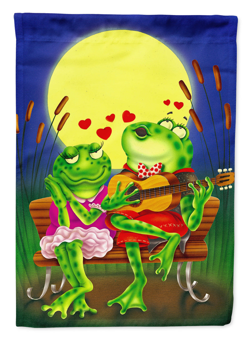Frog Love Songs Garden Flag - Outdoor Decorative Yard Flag