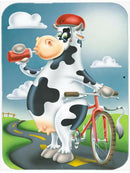 Cow on a Bike Ride Mouse Pad, Heat Resistant Trivet Hot Pad , Non Slip Rubber Desk Mat, Kitchen Counter Protector, Home Office Decor Gift