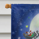 Angels watching Santa Claus Flag Canvas House Size APH0690CHF