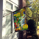 Scary Ghosts and Halloween Trick or Treaters House Flag 28x40 Porch Sleeve Pole Decorative Outside Yard Banner Artwork Wall Hanging, Polyester