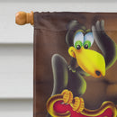 Witch and Crows Stirring it up Halloween House Flag 28x40 Porch Sleeve Pole Decorative Outside Yard Banner Artwork Wall Hanging, Polyester