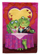 Frog Valentine's Day Date Flag Canvas House Size APH2477CHF