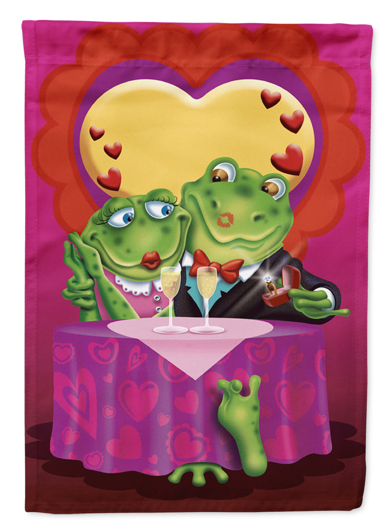 Frog Valentine's Day Date Flag Canvas House Size APH2477CHF