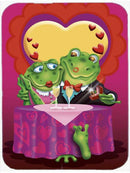Frog Valentine's Day Date Glass Cutting Boards – Durable, Decorative Kitchen Art Large APH2477LCB
