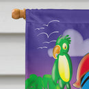 Dolphin Pirate House Flag 28x40 Porch Sleeve Pole Decorative Outside Yard Banner Artwork Wall Hanging, Polyester