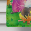 Witch and her Castle House Flag 28x40 Porch Sleeve Pole Decorative Outside Yard Banner Artwork Wall Hanging, Polyester