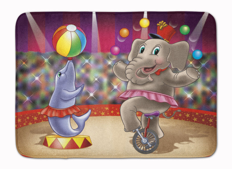 Circus Elephand and Dolphin Machine Washable Memory Foam Mat APH3816RUG