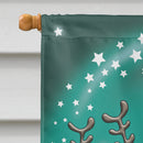 Santa Claus Christmas with the penguins House Flag 28x40 Porch Sleeve Pole Decorative Outside Yard Banner Artwork Wall Hanging, Polyester