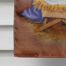 Christmas Nativity House Flag 28x40 Porch Sleeve Pole Decorative Outside Yard Banner Artwork Wall Hanging, Polyester