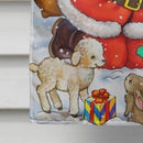 Christmas Santa Forrest Friends House Flag 28x40 Porch Sleeve Pole Decorative Outside Yard Banner Artwork Wall Hanging, Polyester