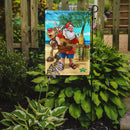Beach Christmas Santa Claus Island Time Garden Flag – Decorative Outdoor Yard Flag APH5151GF