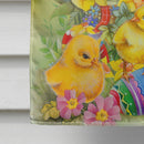 Easter Chicks and Eggs House Flag 28x40 Porch Sleeve Pole Decorative Outside Yard Banner Artwork Wall Hanging, Polyester