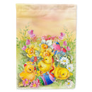 Easter Chicks and Eggs House Flag 28x40 Porch Sleeve Pole Decorative Outside Yard Banner Artwork Wall Hanging, Polyester