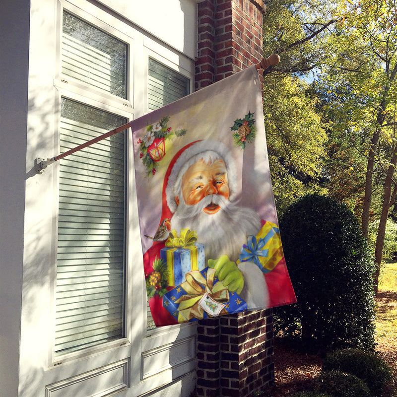 Christmas Santa Claus Presents Flag Canvas House Size APH5814CHF