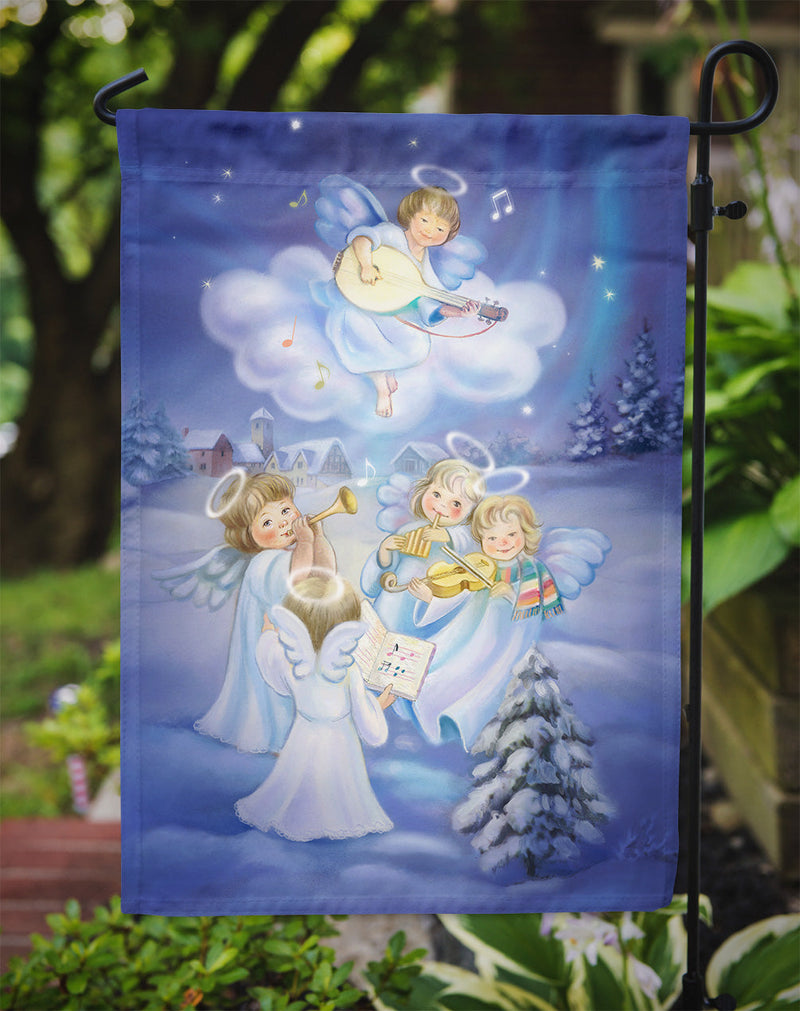 Angels around the Tree Garden Flag – Decorative Outdoor Yard Flag APH6028GF